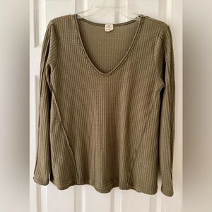 O'Neill Olive Textured Knit Top